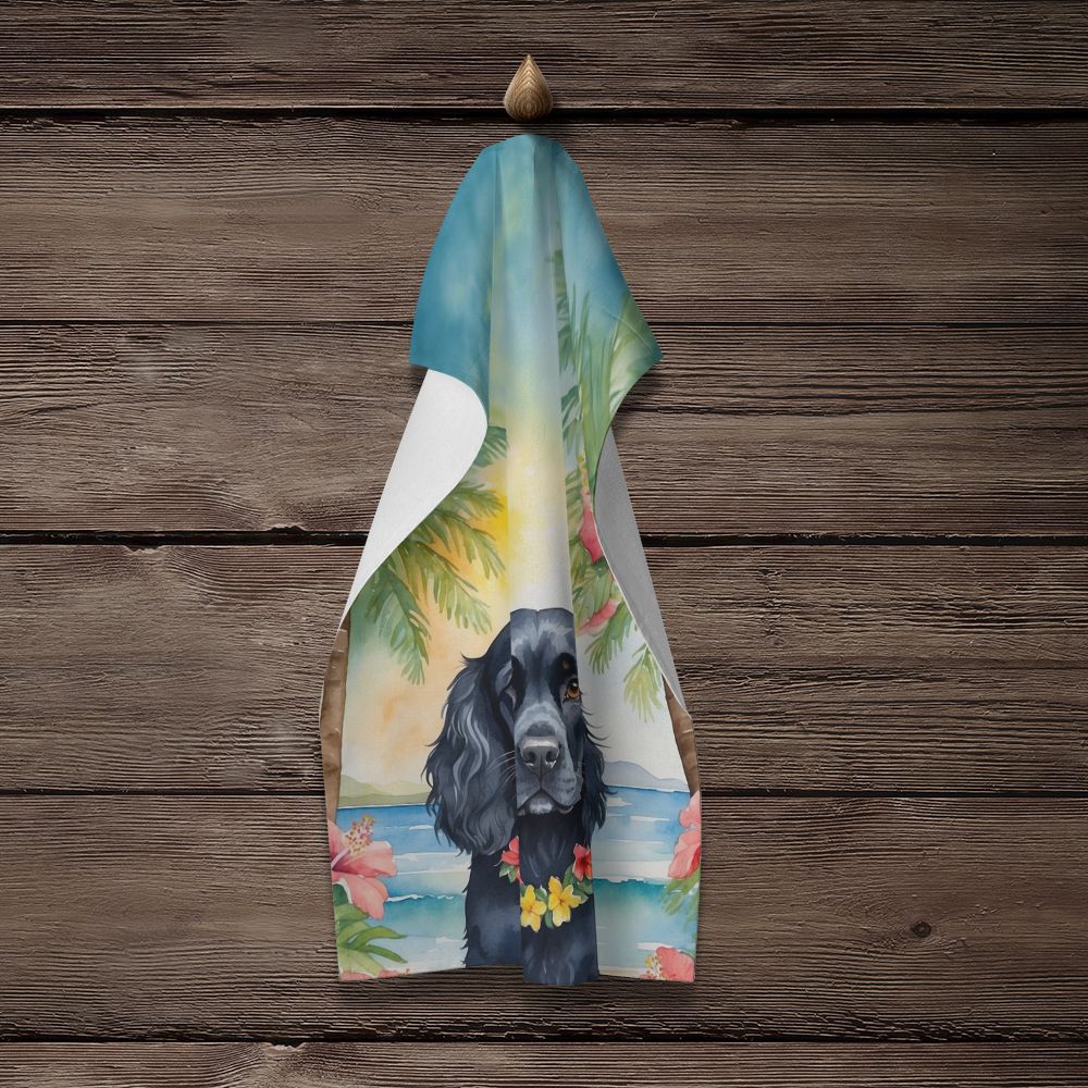 Cocker Spaniel Luau Kitchen Towel Dish Cloths Guest Hand Towel Decorative Bathroom Towel for Face,Tea, Dishcloth, Kitchen and Bath