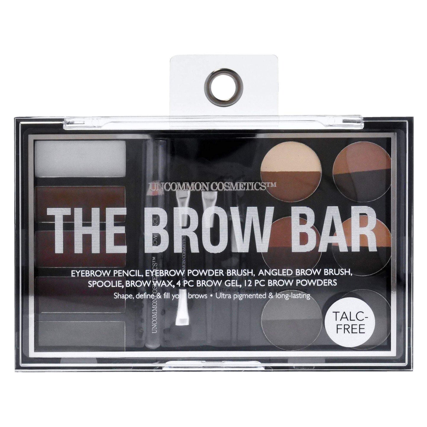 The Brow Bar by Uncommon Cosmetics for Women - Eyebrow Pencil, Eyebrow Powder Brush, Brow Angled Brush, Spoolie, 0.05oz Eyebrow Wax, 0.2oz Brow Gel, 0.48oz Brow Powders - Clothes For Her Online Store
