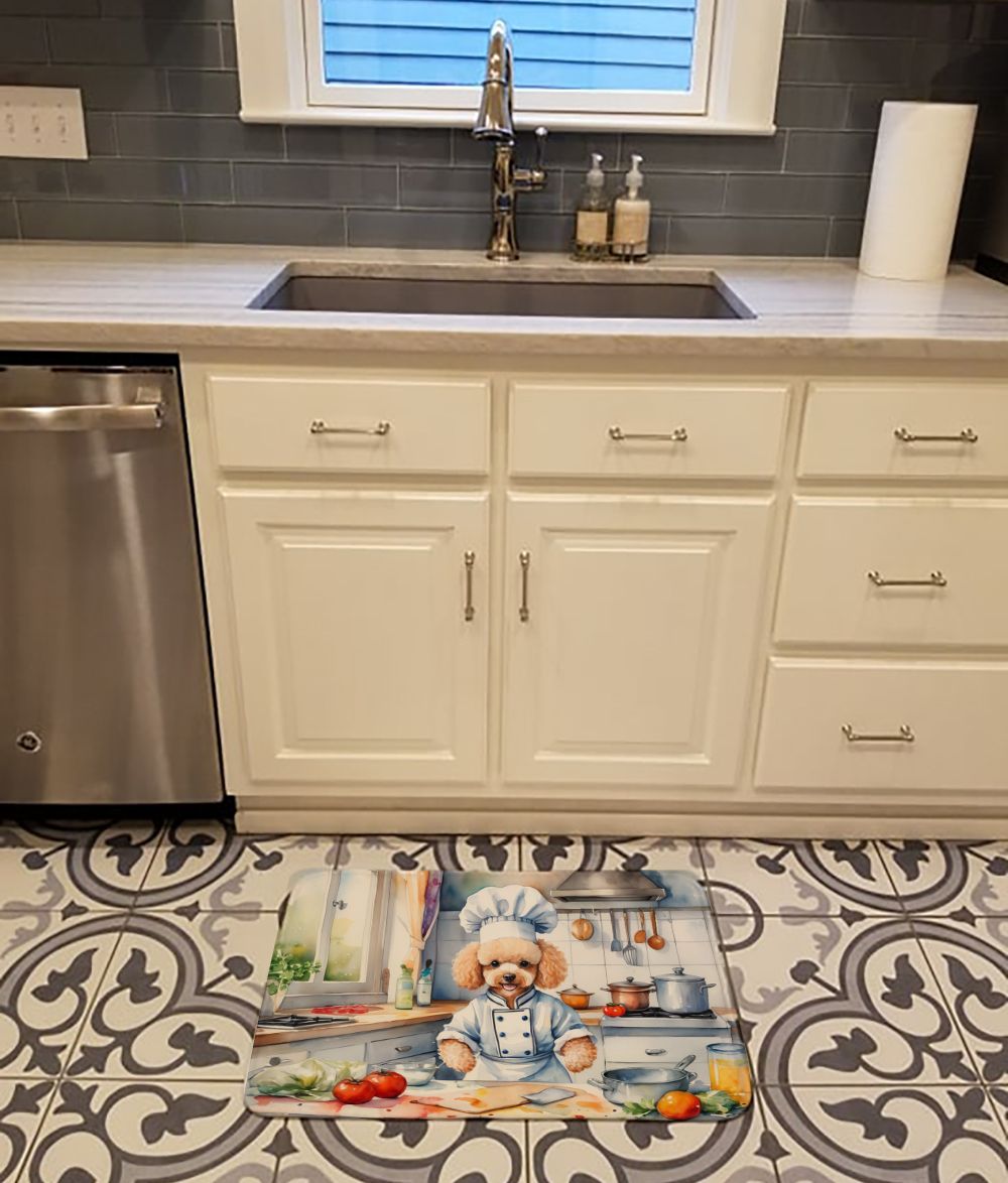 Poodle The Chef Memory Foam Kitchen Mat Machine Washable Anti-Fatigue Mat Cushion Comfort Bath Mat or Kitchen Rug