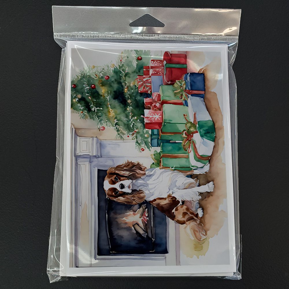 Cavalier Spaniel Christmas Greeting Cards Pack of 8 Blank Cards with Envelopes Whimsical A7 Size 5x7 Blank Note Cards