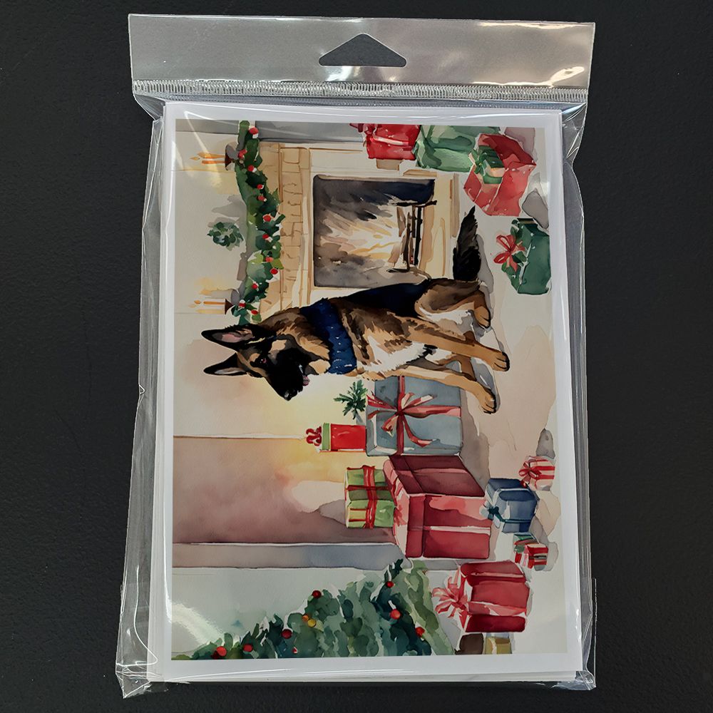 German Shepherd Christmas Greeting Cards Pack of 8 Blank Cards with Envelopes Whimsical A7 Size 5x7 Blank Note Cards