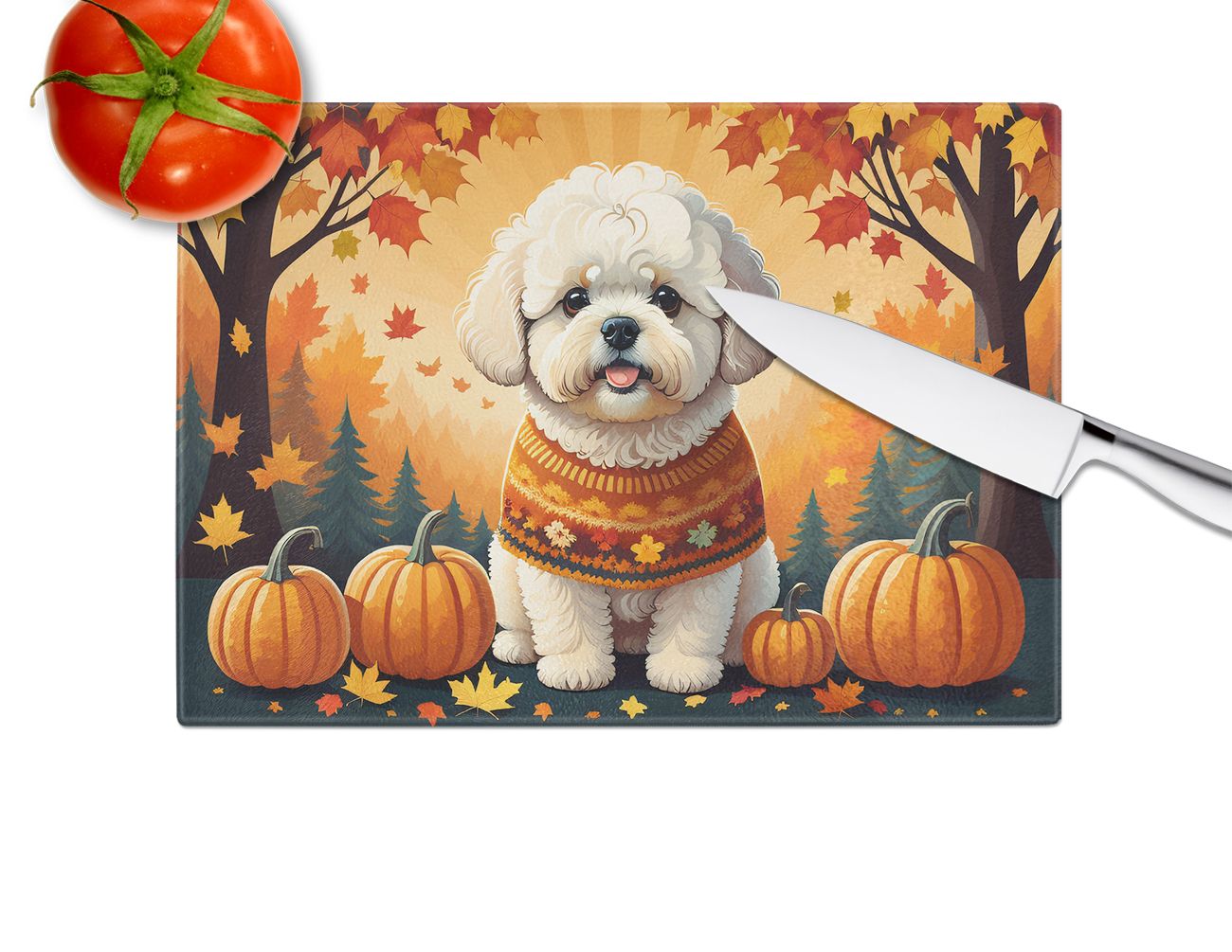 NEW Glass Cutting Board Decorative Tempered Glass Kitchen Cutting and Serving Board Large Size Chopping Board