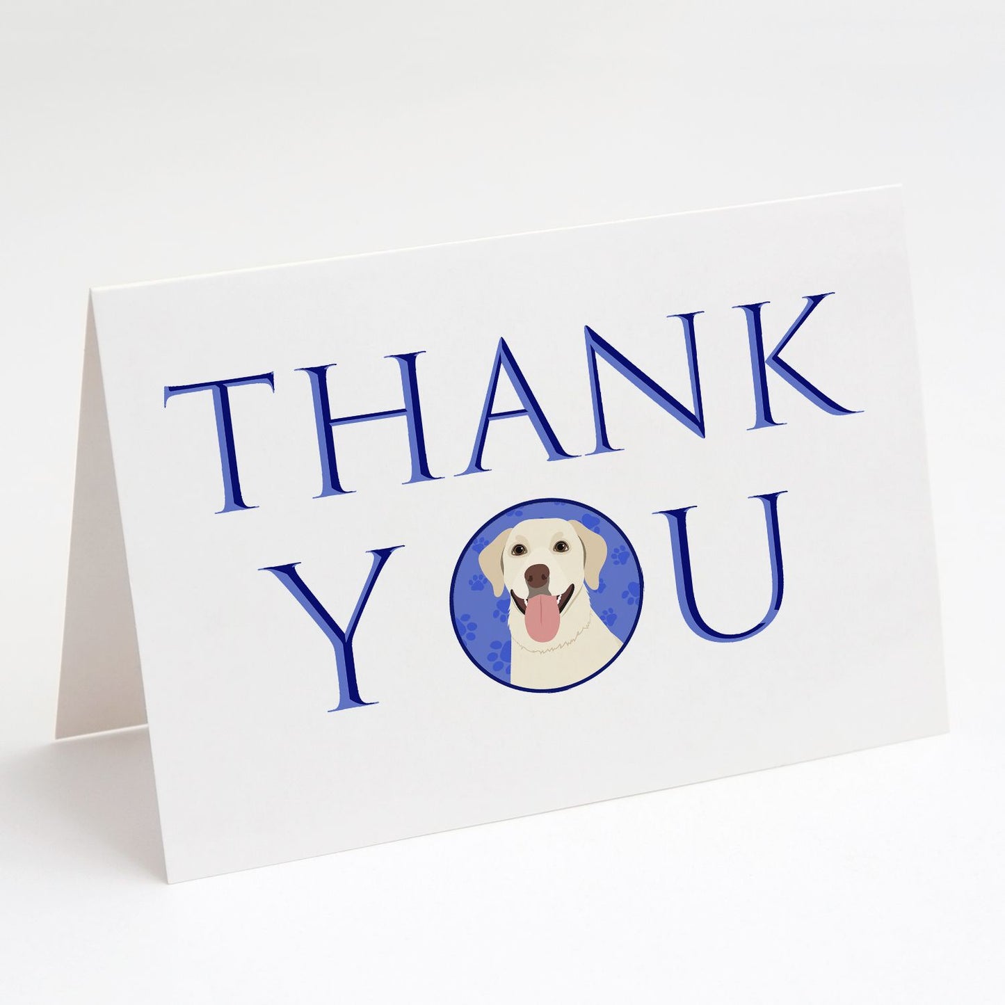 Labrador Retriever Yellow #1 Thank You Greeting Cards Pack of 8 Blank Cards with Envelopes Whimsical A7 Size 5x7 Blank Note Cards