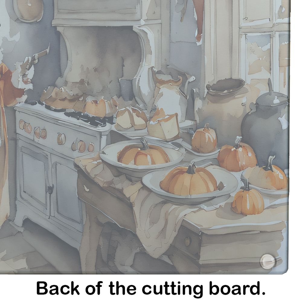 NEW Corgi Fall Kitchen Pumpkins Glass Cutting Board Decorative Tempered Glass Kitchen Cutting and Serving Board Large Size Chopping Board