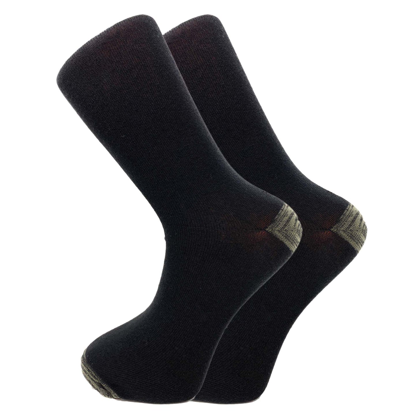 Men's Cotton Crew Dress Socks 5 Pairs Business Casual Moisture-Wicking