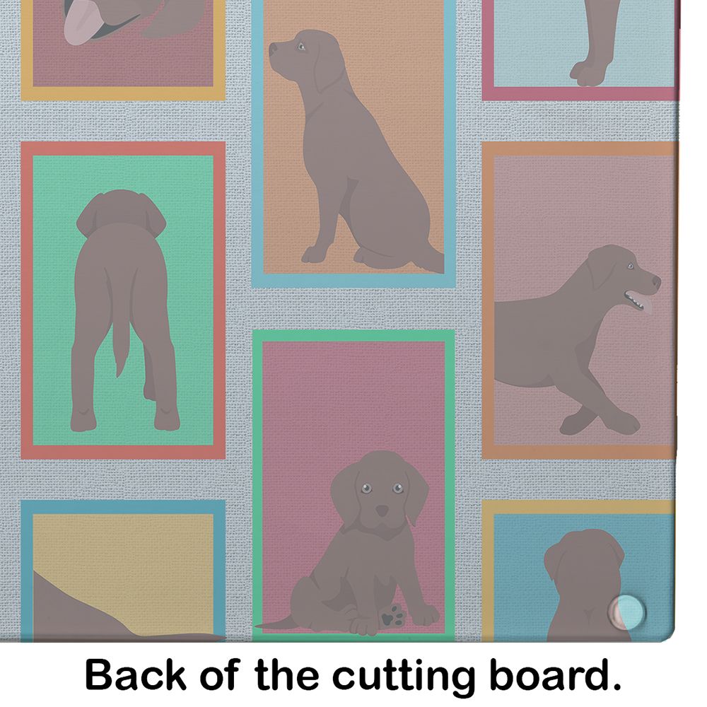 NEW Lots of Chocolate Labrador Retriever Glass Cutting Board Decorative Tempered Glass Kitchen Cutting and Serving Board Large Size Chopping Board