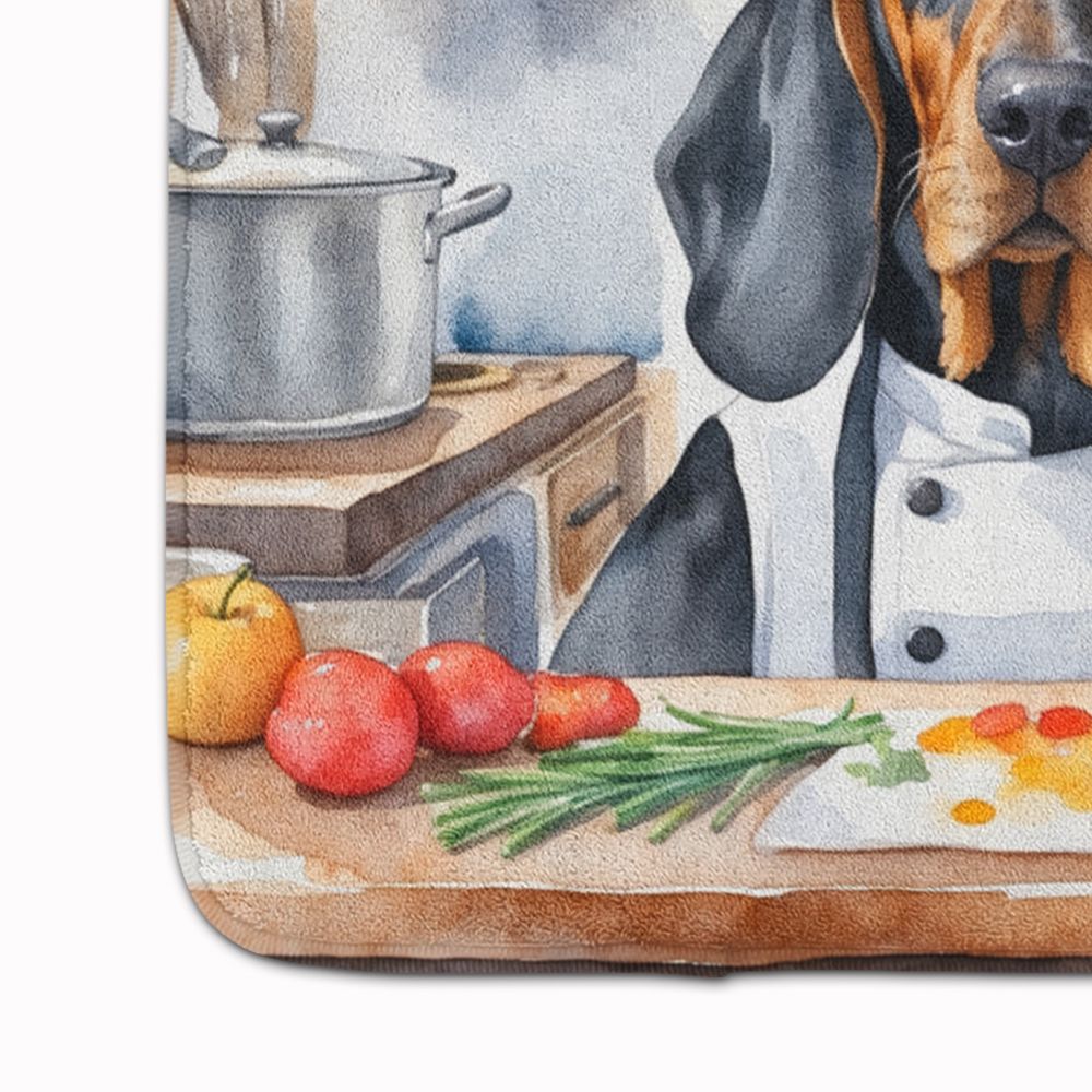 Black and Tan Coonhound The Chef Memory Foam Kitchen Mat Machine Washable Anti-Fatigue Mat Cushion Comfort Bath Mat or Kitchen Rug