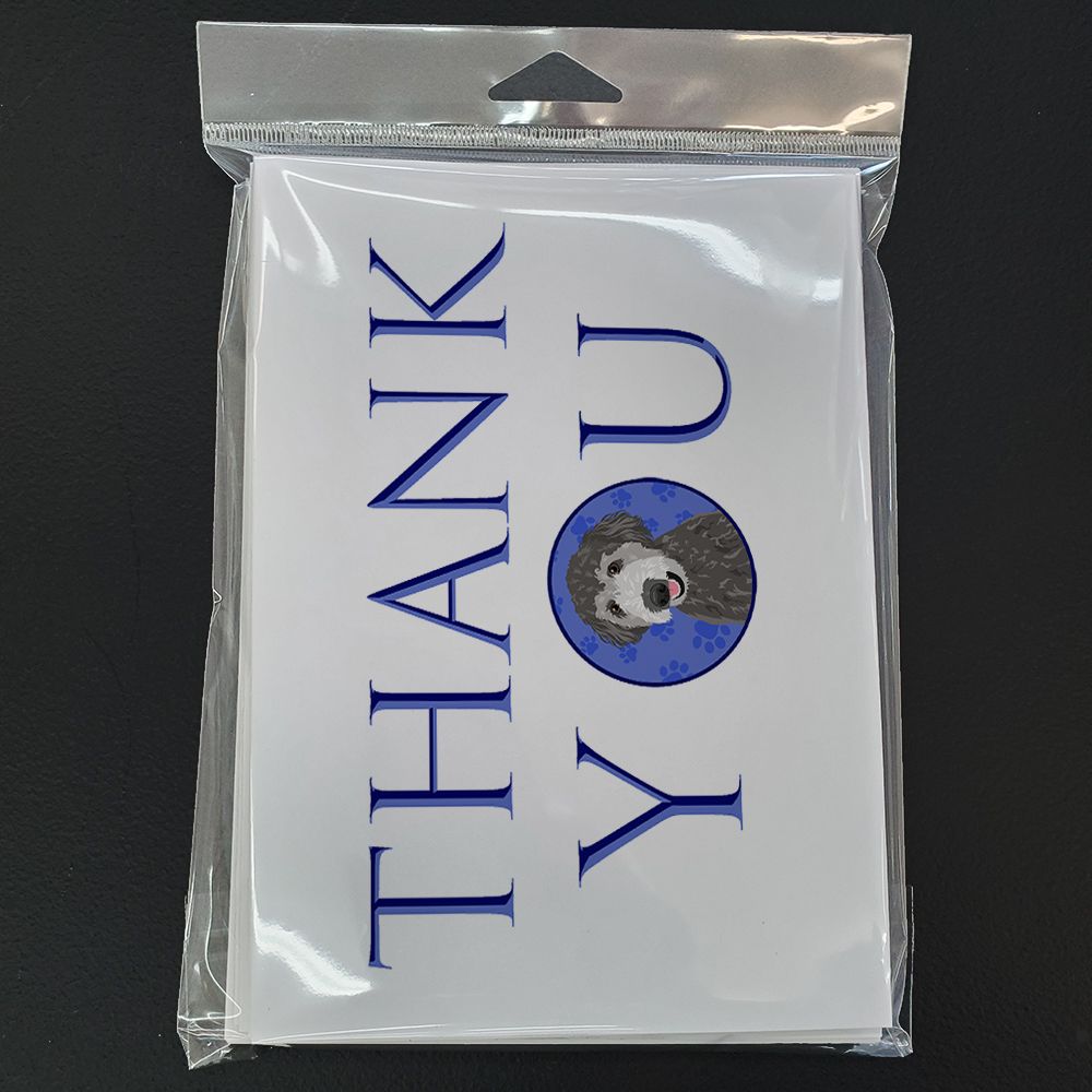 Doodle Silver #2 Thank You Greeting Cards Pack of 8 Blank Cards with Envelopes Whimsical A7 Size 5x7 Blank Note Cards