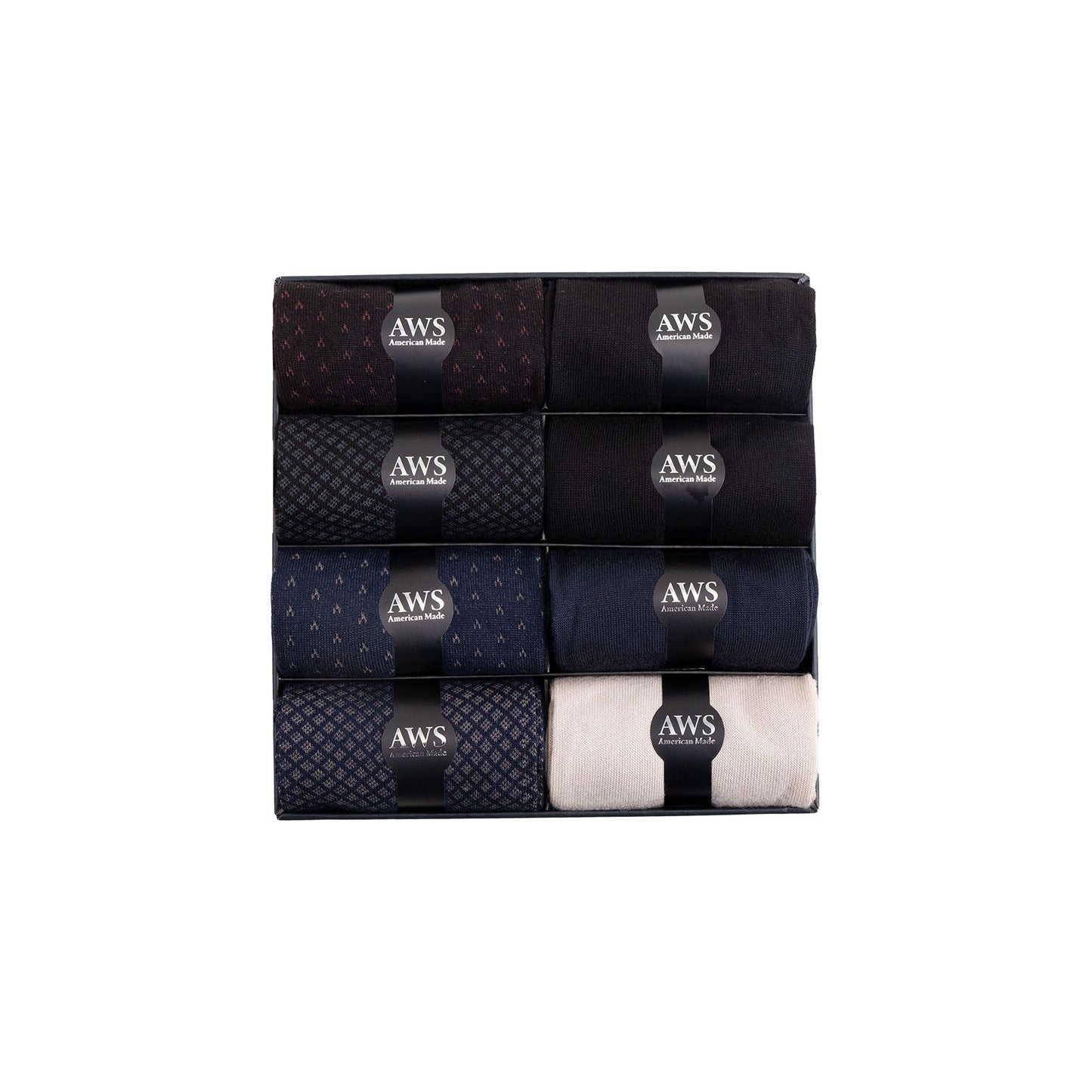 Men's Bamboo Trouser Dress Socks with Gift Box 8 Pairs Size 8-11.5