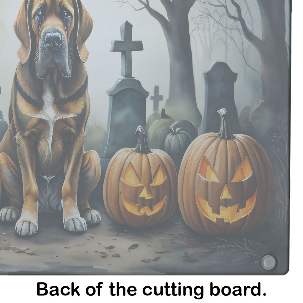 NEW Bloodhound Spooky Halloween Glass Cutting Board Decorative Tempered Glass Kitchen Cutting and Serving Board Large Size Chopping Board