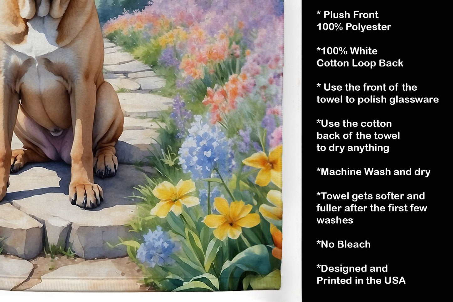 Bullmastiff Spring Path Kitchen Towel Dish Cloths Guest Hand Towel Decorative Bathroom Towel for Face,Tea, Dishcloth, Kitchen and Bath