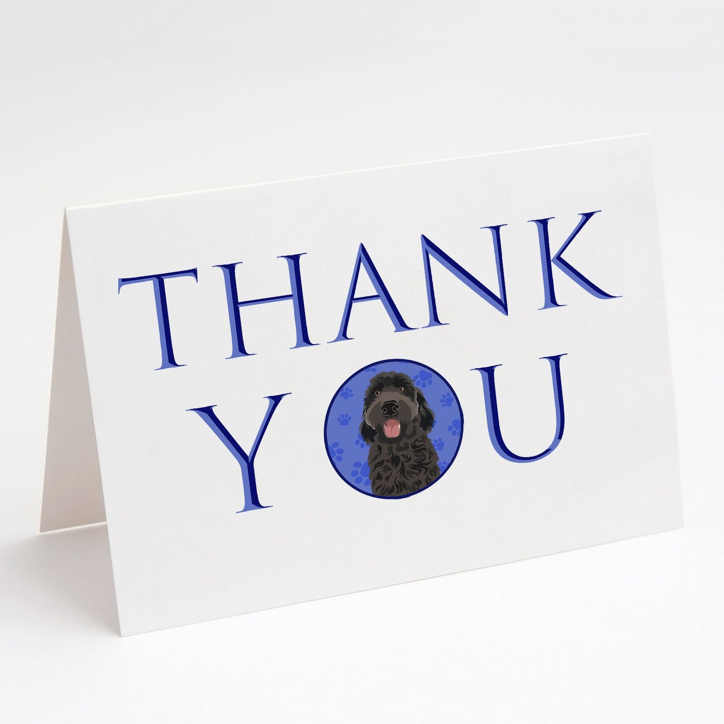 Doodle Black #1 Thank You Greeting Cards Pack of 8 Blank Cards with Envelopes Whimsical A7 Size 5x7 Blank Note Cards