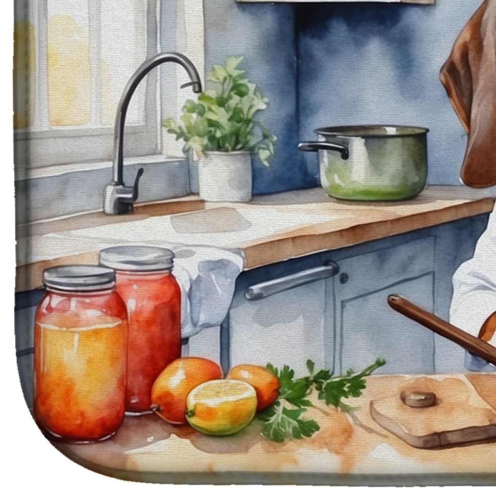 American English Coonhound The Chef Dish Drying Mat Absorbent Dish Drying Mat Pad for Kitchen Counter Dish Drainer Mat for Countertop, 14 x 21", Multicolor