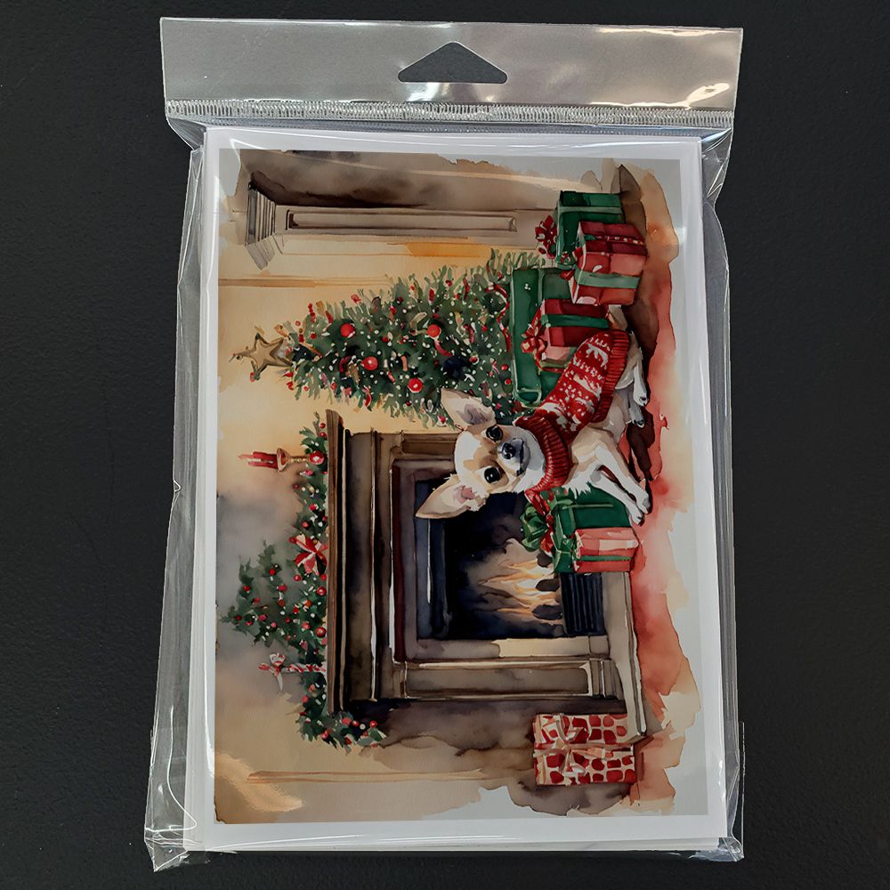 Chihuahua Christmas Greeting Cards Pack of 8 Blank Cards with Envelopes Whimsical A7 Size 5x7 Blank Note Cards