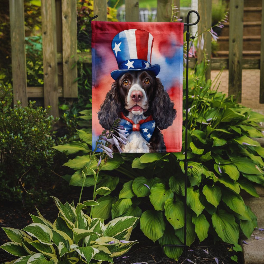 American Water Spaniel Patriotic American Garden Flag Mailbox Flag Decorative Yard Flag Banner Outside Patio Artwork Yard Flower Beds, Garden Size, Multicolor