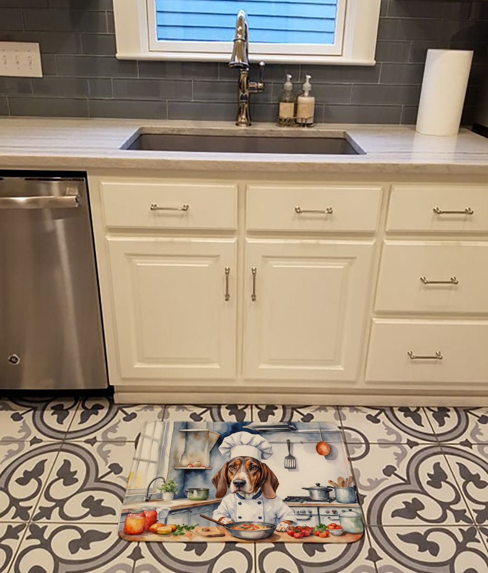 American English Coonhound The Chef Memory Foam Kitchen Mat Machine Washable Anti-Fatigue Mat Cushion Comfort Bath Mat or Kitchen Rug