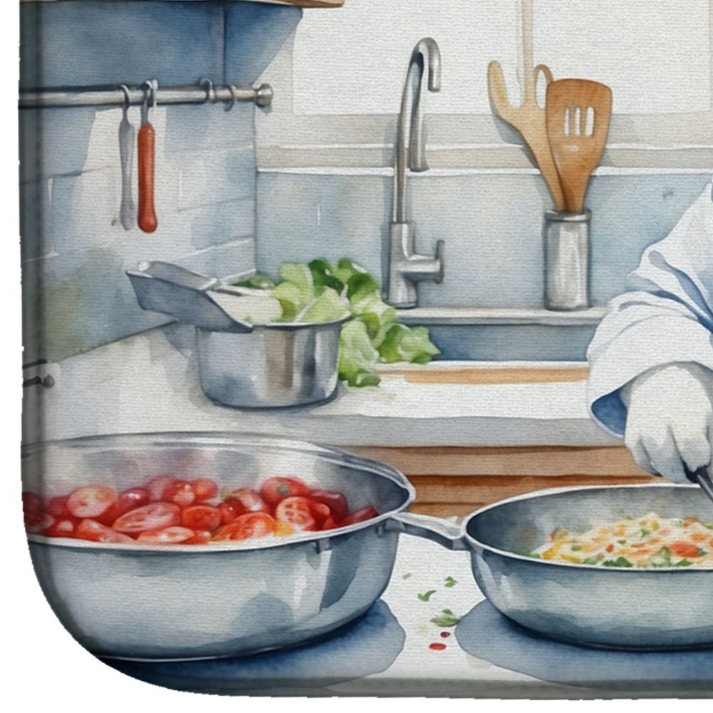 American Eskimo The Chef Dish Drying Mat Absorbent Dish Drying Mat Pad for Kitchen Counter Dish Drainer Mat for Countertop, 14 x 21", Multicolor