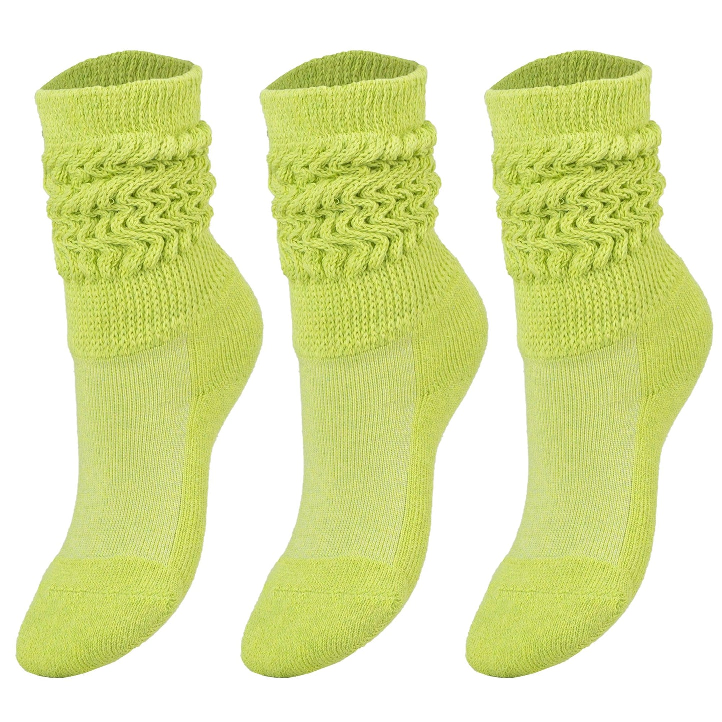 Kids Slouch Socks for Girls and Boys Knee High Cotton Scrunch Socks 3 to 15 Years Old 3 Pairs