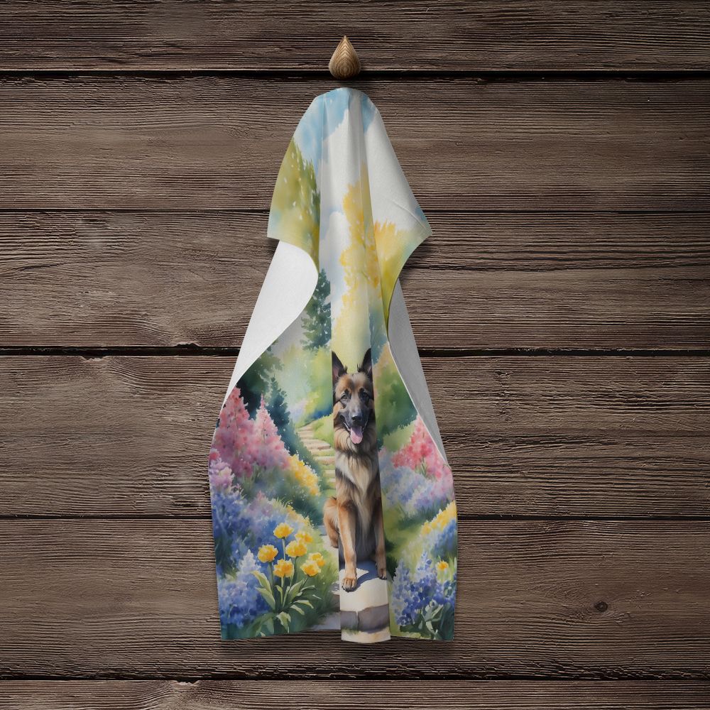 Belgian Tervuren Spring Path Kitchen Towel Dish Cloths Guest Hand Towel Decorative Bathroom Towel for Face,Tea, Dishcloth, Kitchen and Bath