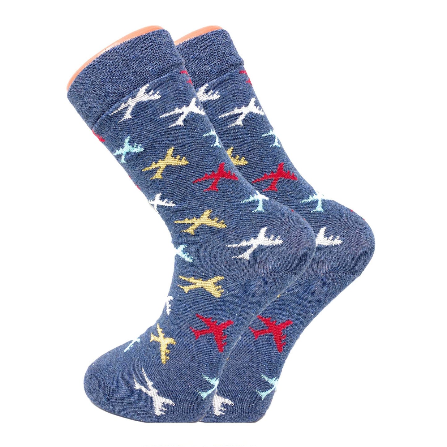 Colorful Funny Socks Novelty Crazy Cotton Crew Dress Socks 6 Pairs