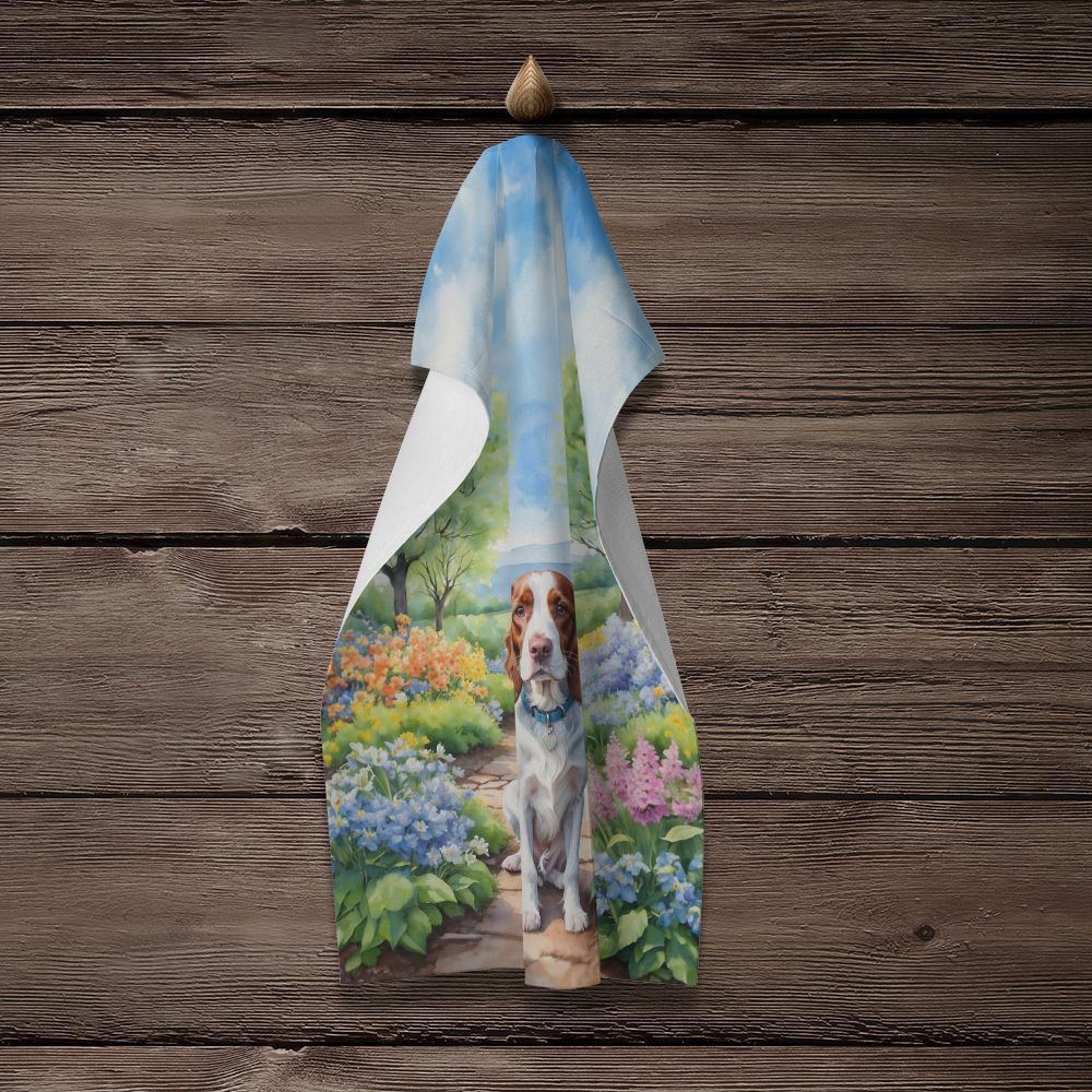 Welsh Springer Spaniel Spring Path Kitchen Towel Dish Cloths Guest Hand Towel Decorative Bathroom Towel for Face,Tea, Dishcloth, Kitchen and Bath