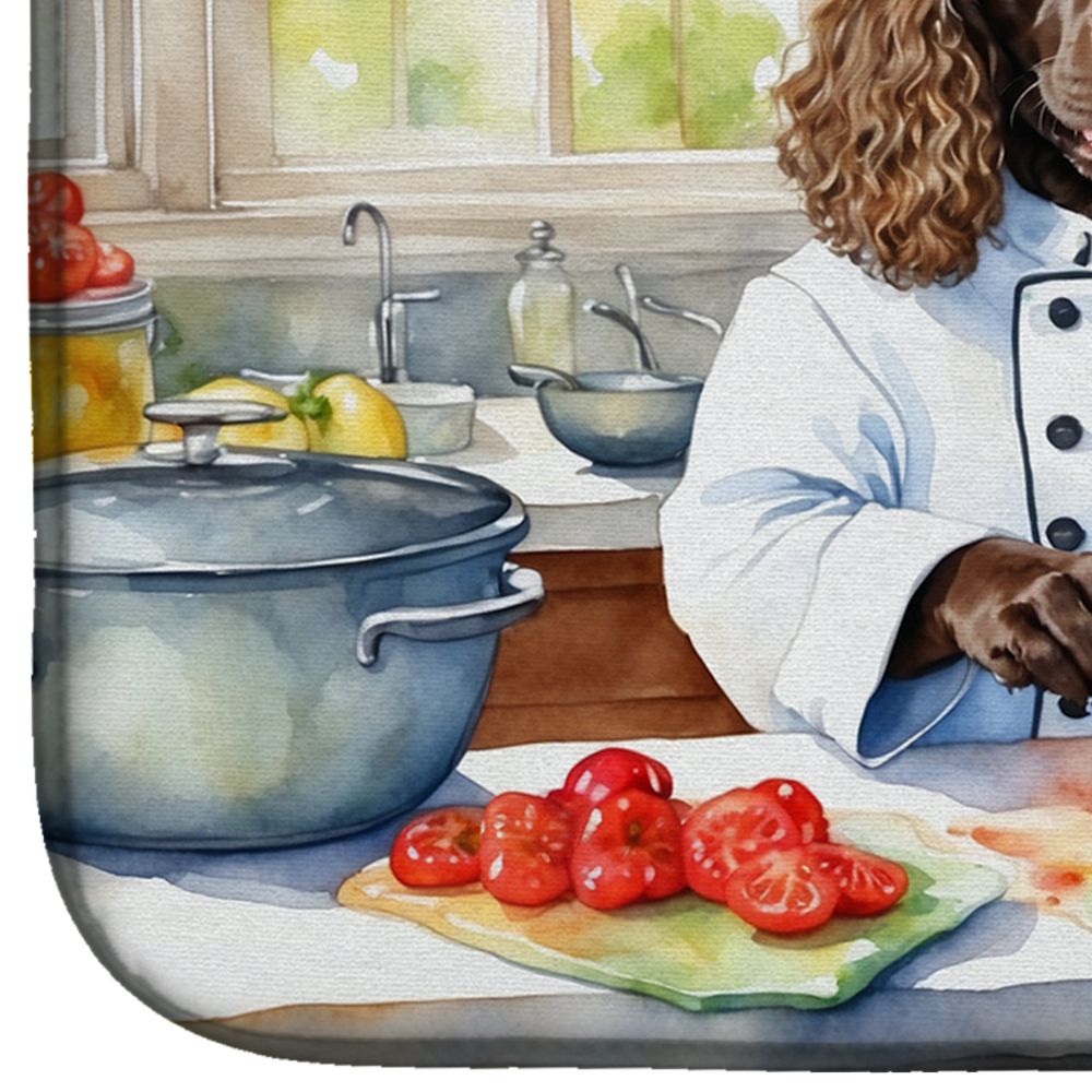 American Water Spaniel The Chef Dish Drying Mat Absorbent Dish Drying Mat Pad for Kitchen Counter Dish Drainer Mat for Countertop, 14 x 21", Multicolor
