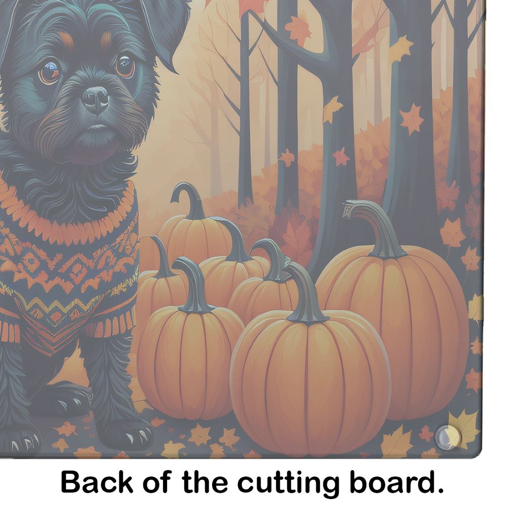NEW Affenpinscher Fall Glass Cutting Board Decorative Tempered Glass Kitchen Cutting and Serving Board Large Size Chopping Board