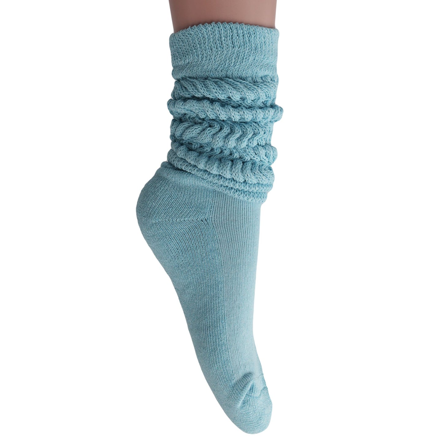 Slouch Socks for Women Extra Long Heavy Slouchy Scrunch Cotton Socks 1 Pair Shoe Size 5 to 10