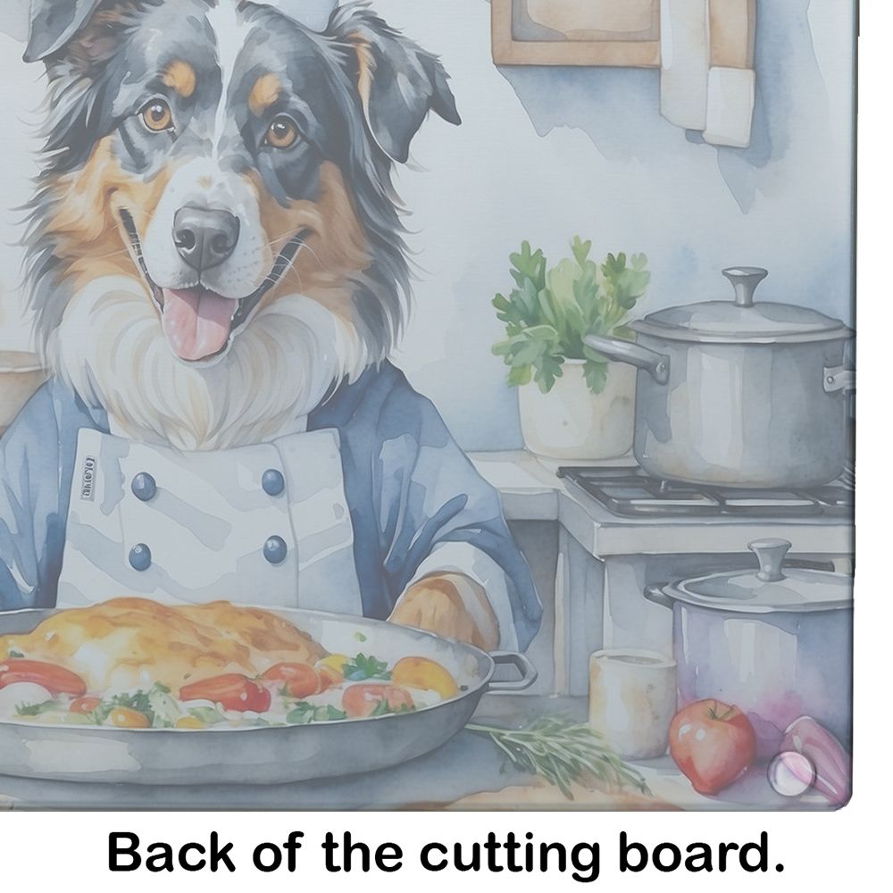 NEW Australian Shepherd The Chef Glass Cutting Board Decorative Tempered Glass Kitchen Cutting and Serving Board Large Size Chopping Board