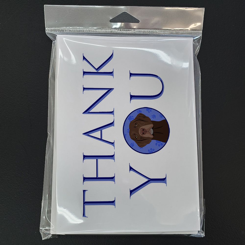 Labrador Retriever Chocolate #2 Thank You Greeting Cards Pack of 8 Blank Cards with Envelopes Whimsical A7 Size 5x7 Blank Note Cards