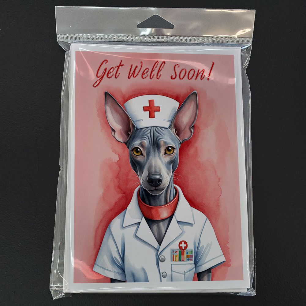 Mexican Hairless Dog Get Well Soon Greeting Cards Pack of 8 Blank Cards with Envelopes Whimsical A7 Size 5x7 Blank Note Cards