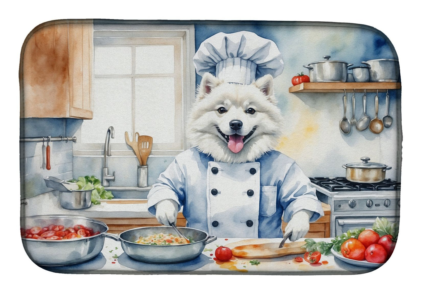 American Eskimo The Chef Dish Drying Mat Absorbent Dish Drying Mat Pad for Kitchen Counter Dish Drainer Mat for Countertop, 14 x 21", Multicolor