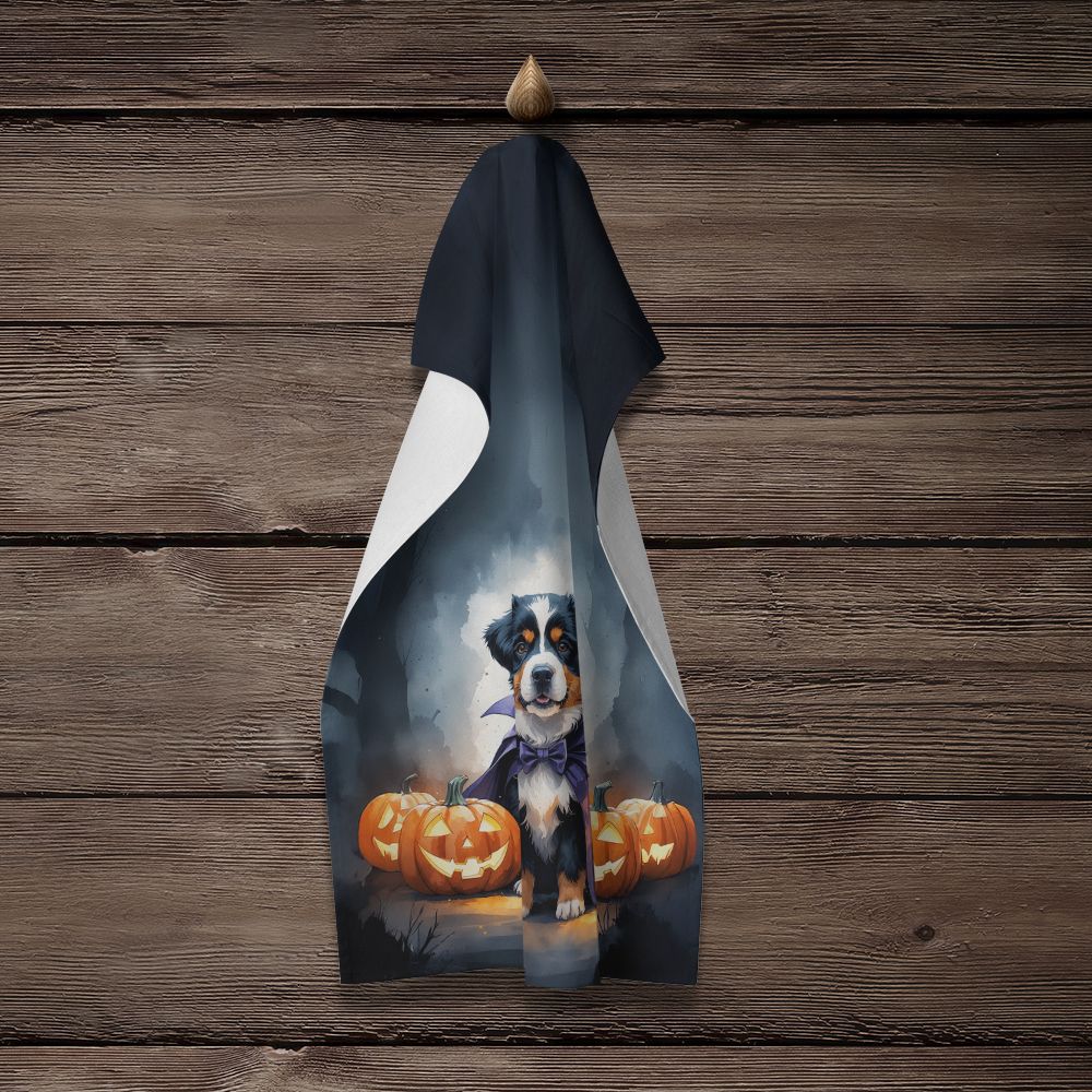 Bernese Mountain Dog Puppy Halloween Kitchen Towel Dish Cloths Guest Hand Towel Decorative Bathroom Towel for Face,Tea, Dishcloth, Kitchen and Bath