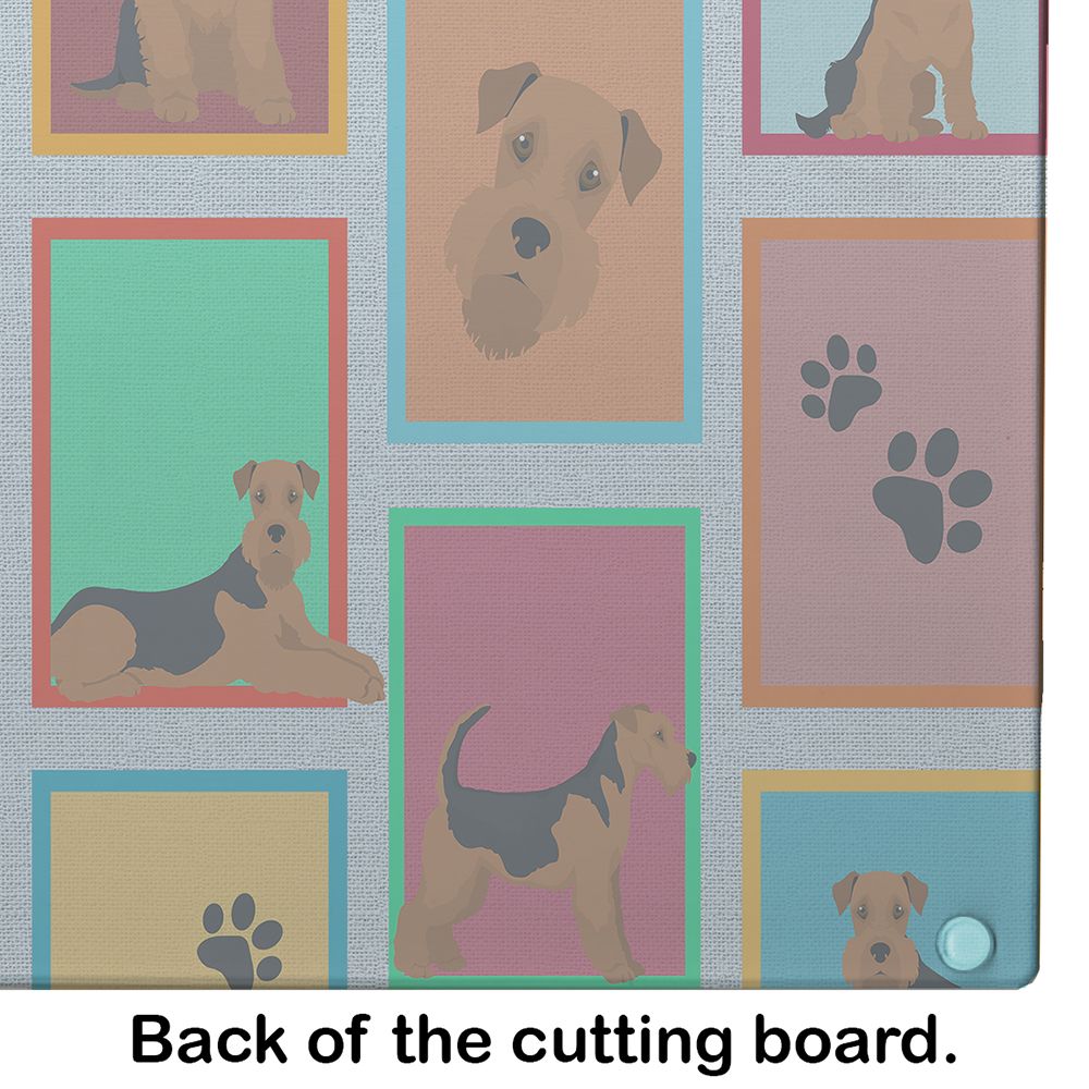 NEW Lots of Airedale Terrier Glass Cutting Board Decorative Tempered Glass Kitchen Cutting and Serving Board Large Size Chopping Board