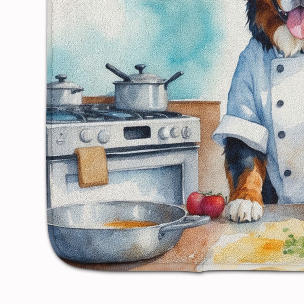 Bernese Mountain Dog The Chef Memory Foam Kitchen Mat Machine Washable Anti-Fatigue Mat Cushion Comfort Bath Mat or Kitchen Rug
