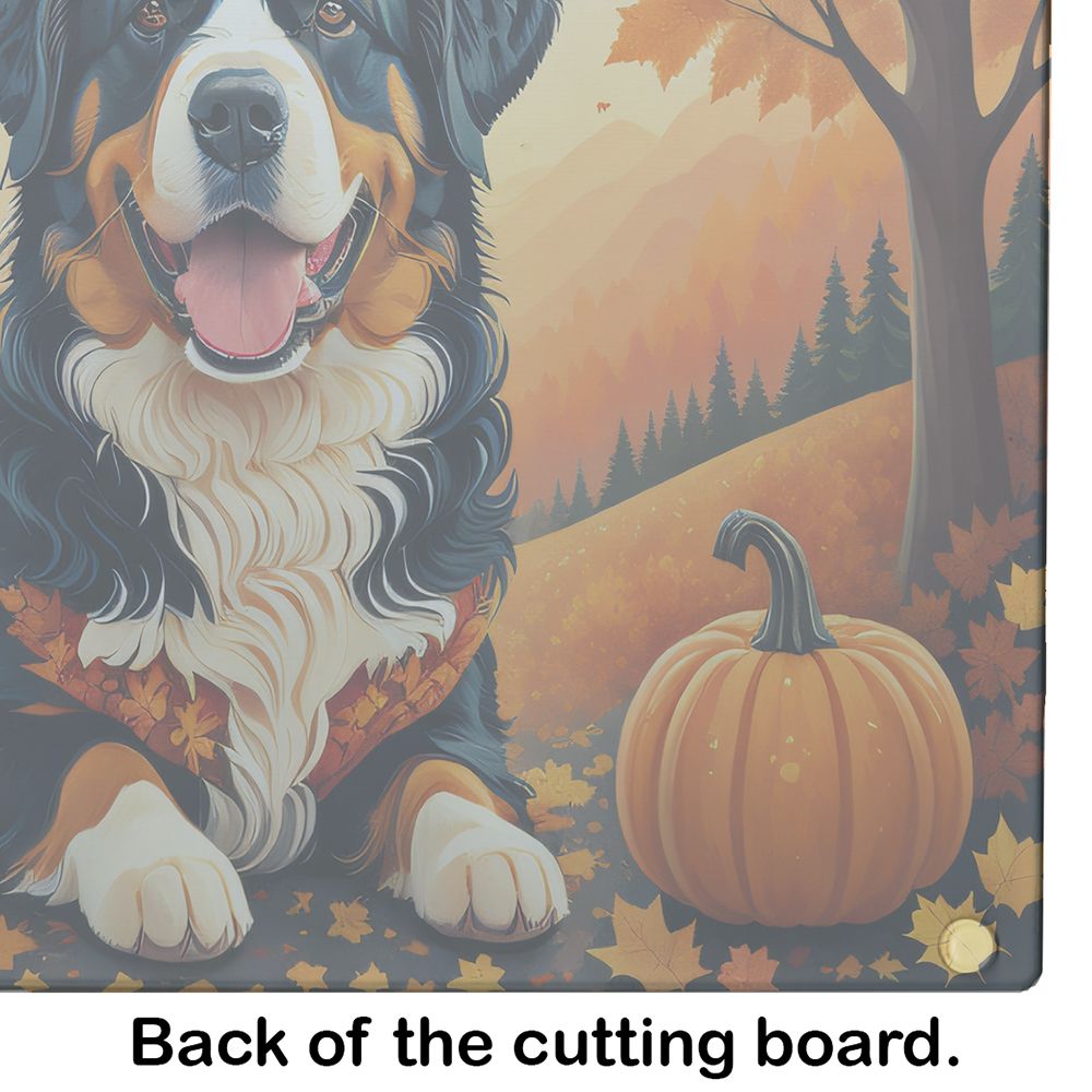 NEW Bernese Mountain Dog Fall Glass Cutting Board Decorative Tempered Glass Kitchen Cutting and Serving Board Large Size Chopping Board