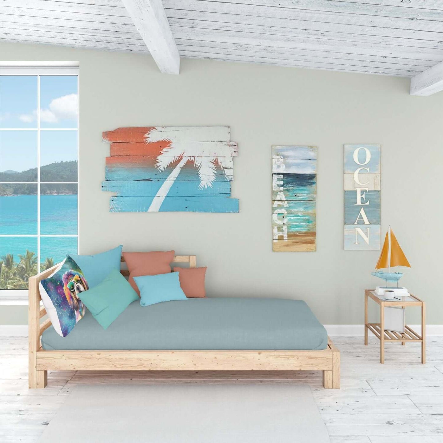 Shih Tzu Hippie Dawg Standard Pillowcase Lightweight Super Soft Easy Care Decorative Artwork Pillowcase, Standard