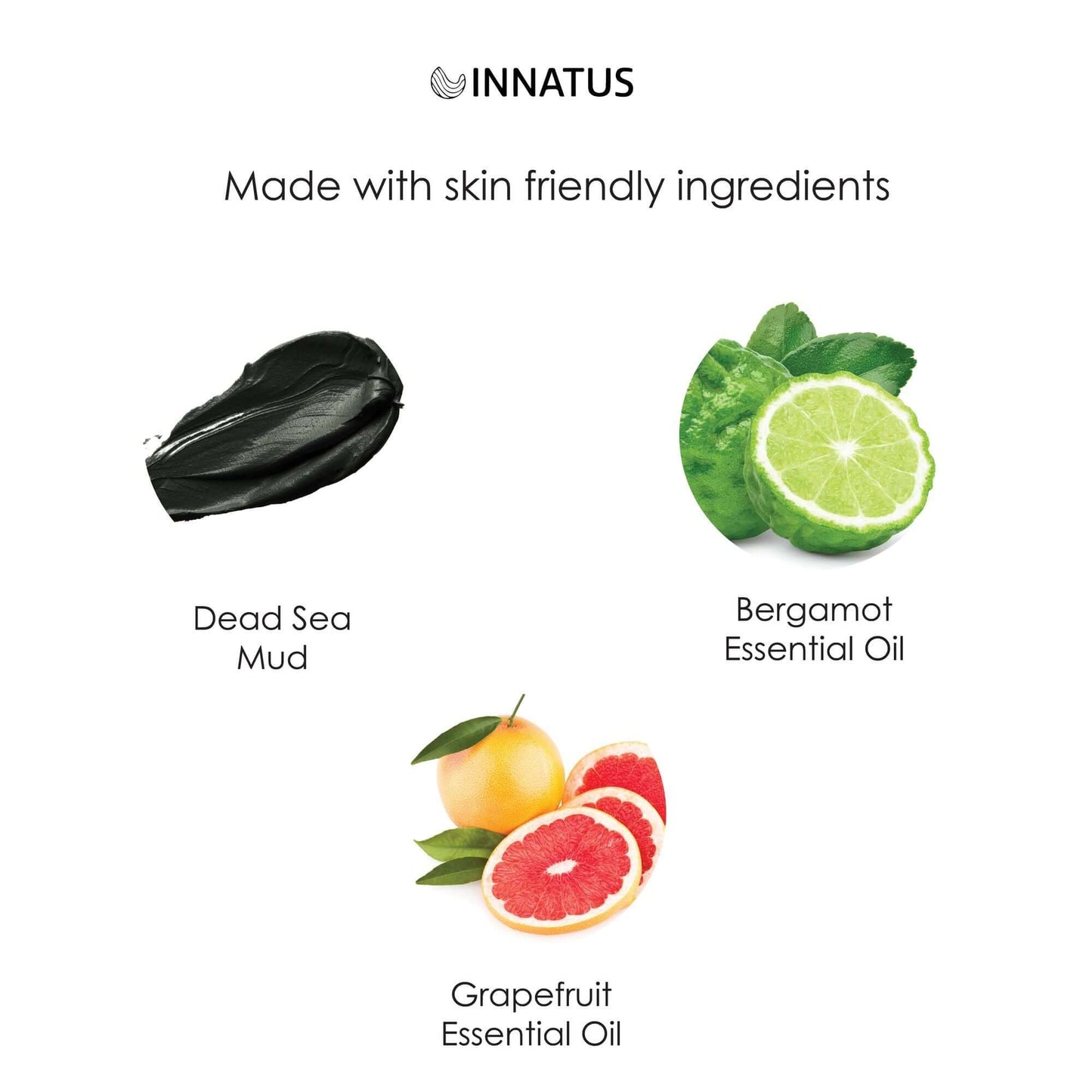 Dead Sea Mud Mask with Grapefruit Oil – 4oz Detoxifying & Purifying Face Mask – Infused with Lemon & Bergamot Oils for Acne Control & Skin Brightening "