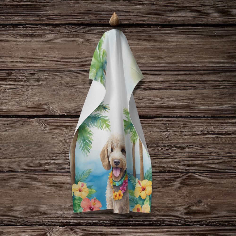 Labradoodle Luau Kitchen Towel Dish Cloths Guest Hand Towel Decorative Bathroom Towel for Face,Tea, Dishcloth, Kitchen and Bath