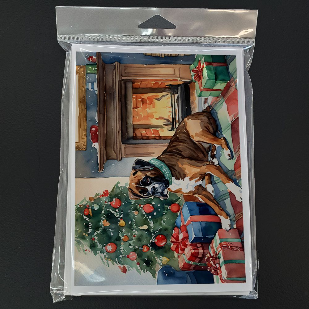 Fawn Boxer Christmas Greeting Cards Pack of 8 Blank Cards with Envelopes Whimsical A7 Size 5x7 Blank Note Cards