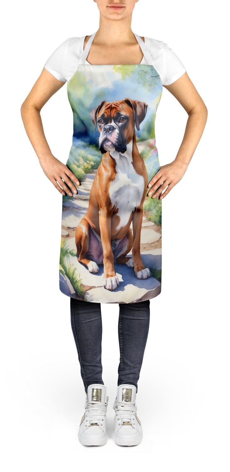 Boxer Spring Path Apron Cooking Kitchen Server Baking Crafts Gardening for Adult Women Men, Unisex, Large, Multicolor