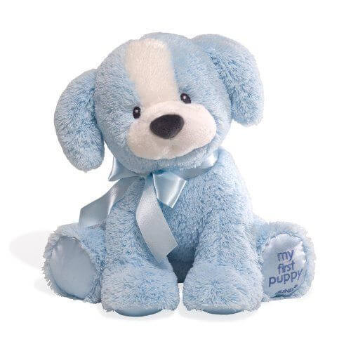 Puppy Love New Baby Gift Basket - Blue