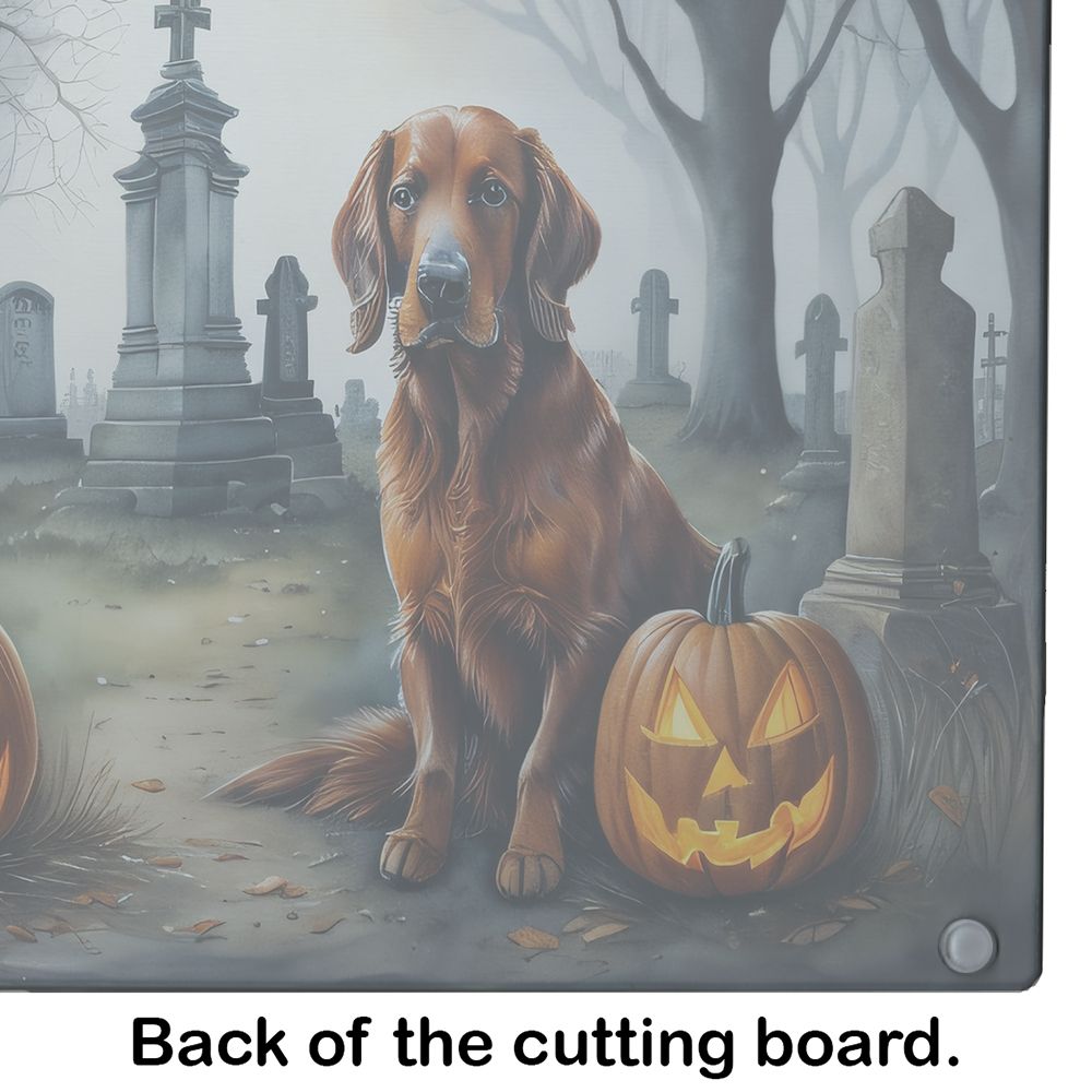 NEW Irish Setter Spooky Halloween Glass Cutting Board Decorative Tempered Glass Kitchen Cutting and Serving Board Large Size Chopping Board
