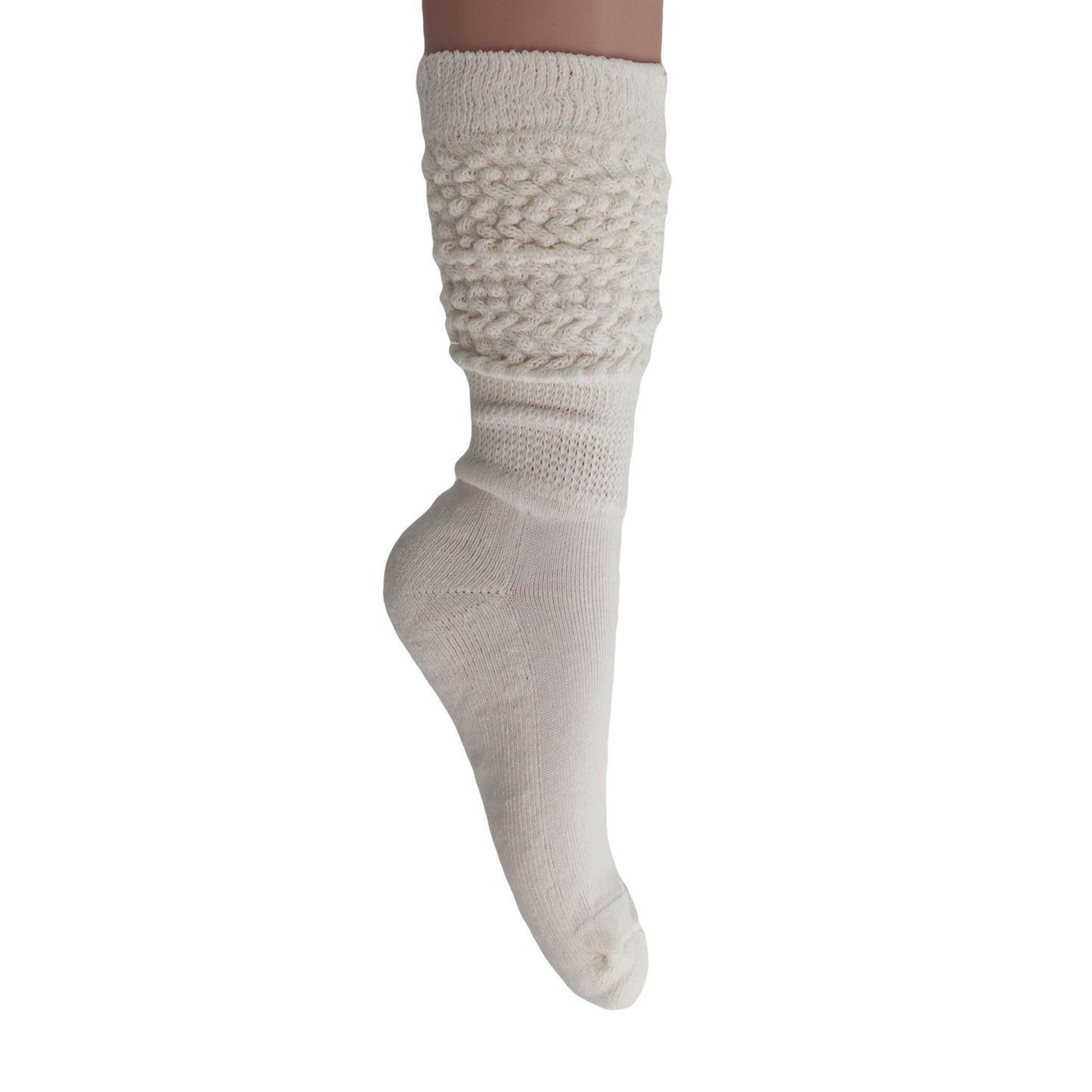 Slouch Socks for Women Extra Long Heavy Slouchy Scrunch Cotton Socks 1 Pair Shoe Size 5 to 10