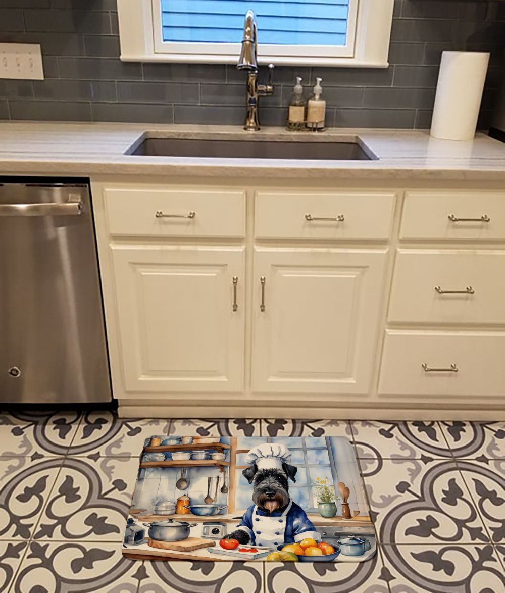 Kerry Blue Terrier The Chef Memory Foam Kitchen Mat Machine Washable Anti-Fatigue Mat Cushion Comfort Bath Mat or Kitchen Rug