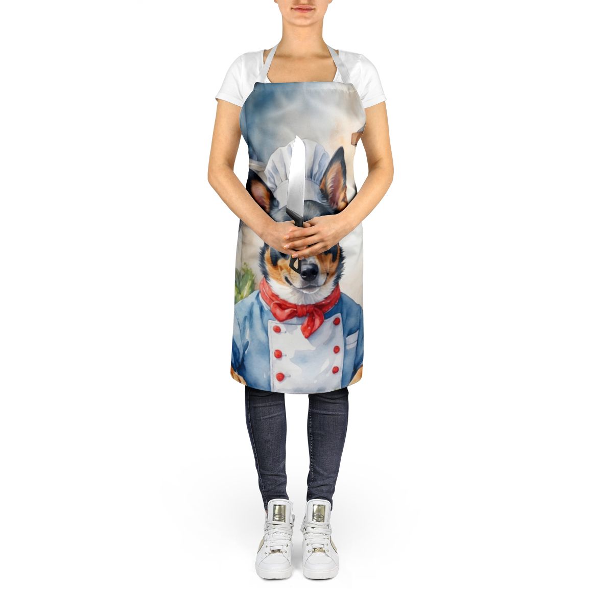 Australian Cattle Dog The Chef Apron Cooking Kitchen Server Baking Crafts Gardening for Adult Women Men, Unisex, Large, Multicolor
