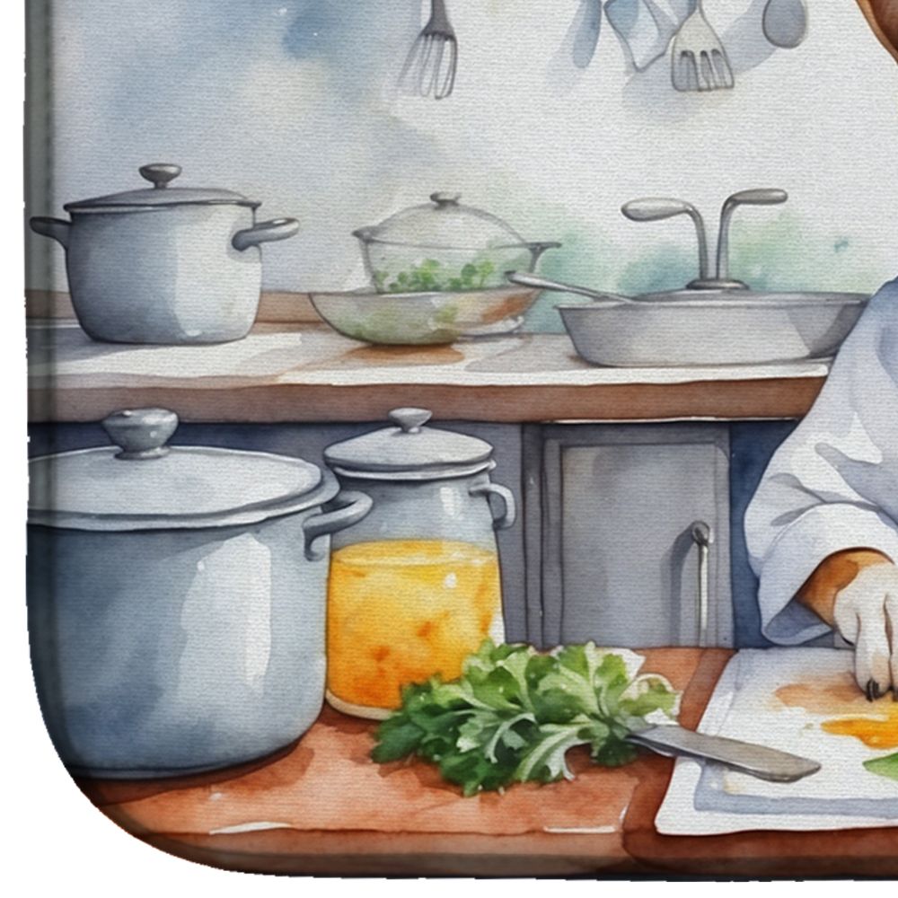 American Foxhound The Chef Dish Drying Mat Absorbent Dish Drying Mat Pad for Kitchen Counter Dish Drainer Mat for Countertop, 14 x 21", Multicolor