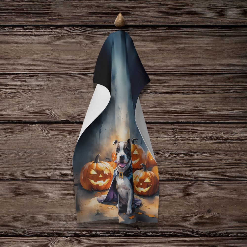 Pit Bull Terrier Puppy Halloween Kitchen Towel Dish Cloths Guest Hand Towel Decorative Bathroom Towel for Face,Tea, Dishcloth, Kitchen and Bath