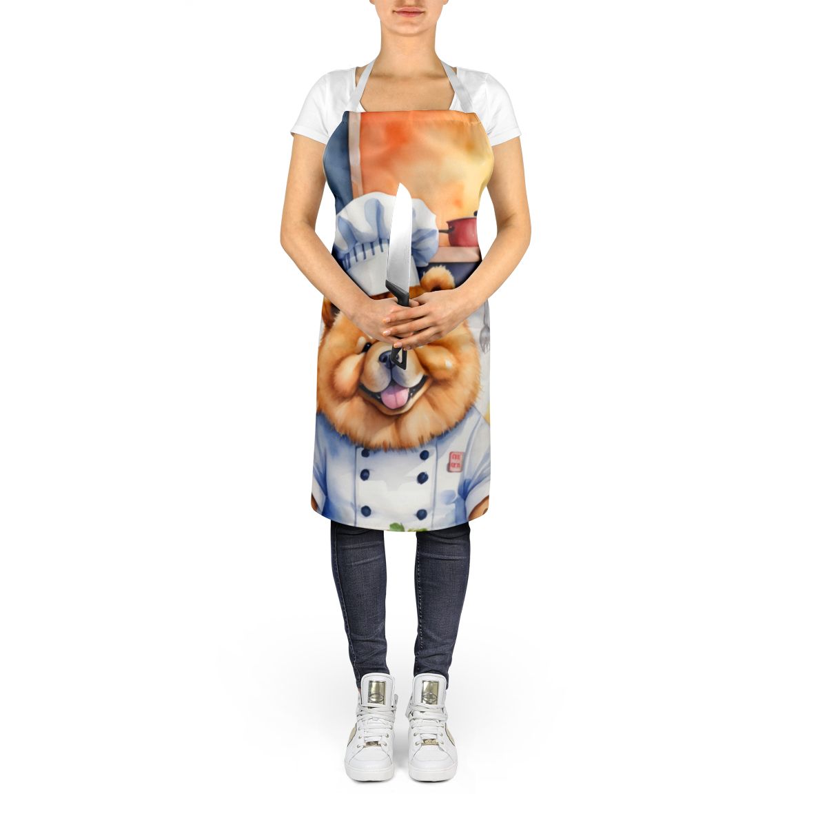 Chow Chow The Chef Apron Cooking Kitchen Server Baking Crafts Gardening for Adult Women Men, Unisex, Large, Multicolor