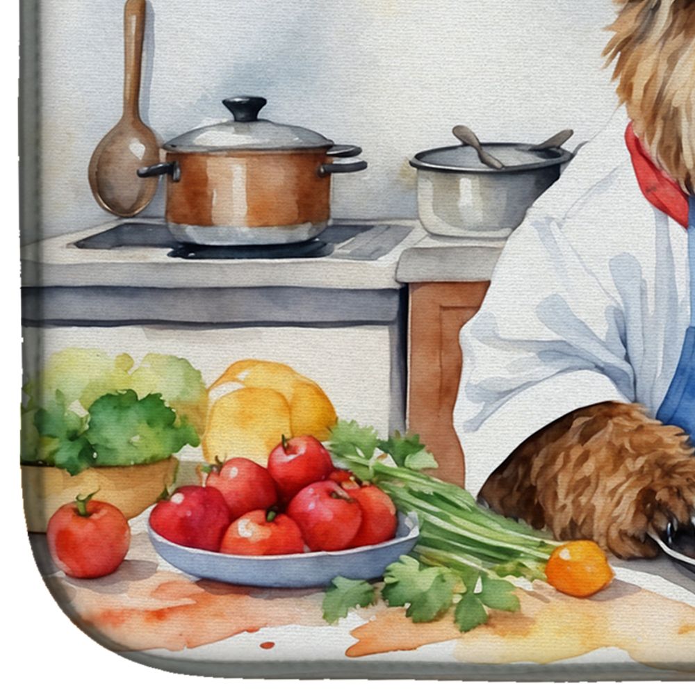 Bouvier des Flandres The Chef Dish Drying Mat Absorbent Dish Drying Mat Pad for Kitchen Counter Dish Drainer Mat for Countertop, 14 x 21", Multicolor